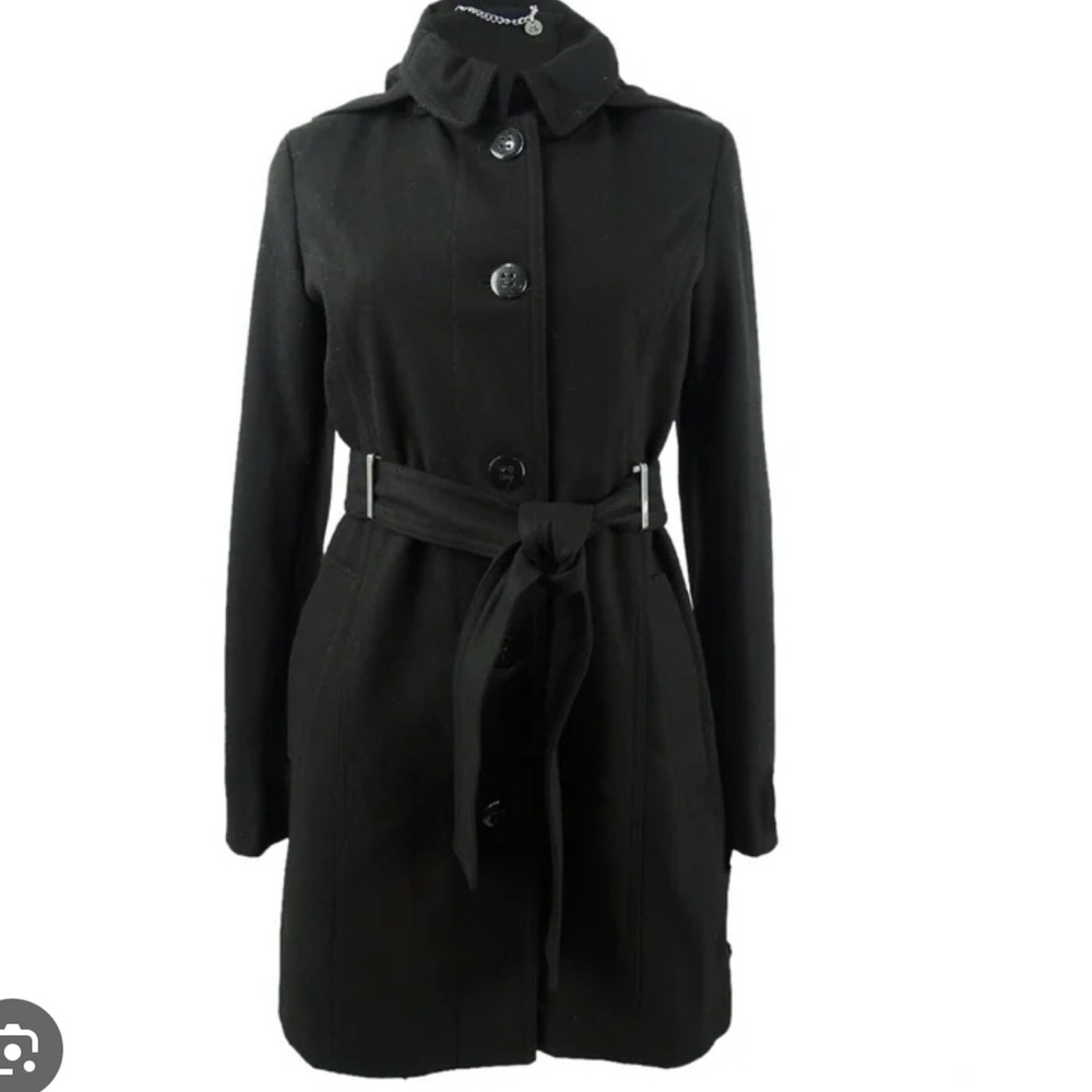 Calvin Klein Wool black pea coat small